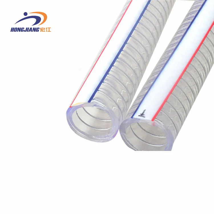 2 Inch 3 Inch 4 Inch Industrial PVC Spring Hose Transparent Flexible Clear Wired Hose Steel Wire Reinforcement for Water