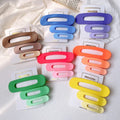 Latest Version 3-Piece Set Large Acrylic Hairpins and Duckbill Hair Clip Candy Colors Simple Style Hair Accessories for Girls