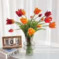 Unique New Arrival Faux Real Touch Tulips Artificial Firebird Opened Tulip Flower for Wedding Table Centerpiece Party Decoration