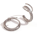 Cute New Arrival Shiny Zircon Stainless Steel Hoop Earrings Gold Waterproof Attractive Hoop Earrings for Women Waterproof