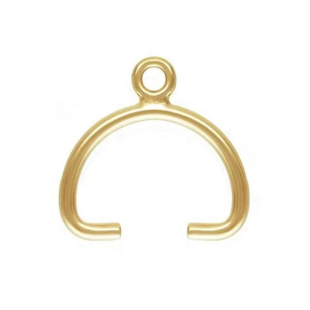 GLORY PACE Pinch Clip Clasp Bail Connector for Pendant Necklace 14K Gold Filled for Permanent Jewelry Accessories Wholesale