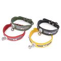 2024 New Design Custom Waterproof Pu Leather Personalized Dog Cat Reflective Collars Night at Locating