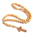 Hot Sale Cheaper Catholic Rosary Beads Yellow /Brown Wooden Rosary Beads Necklace