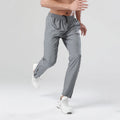 Men's Bottom Zipper Pants Casual Sweat Fitness Sport Football Trousers Jogger