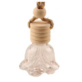 Hanging 6ml Car Perfume Bottle Essential Oil Diffuser Glass Bottle Car Air Freshener Bottle With Wooden Lid