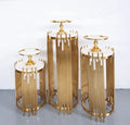 Luxury Stainless Steel Flower Stand for Wedding Cake Multi-Layer Indoor Floor-Standing for Living Room Balcony Carton Packing