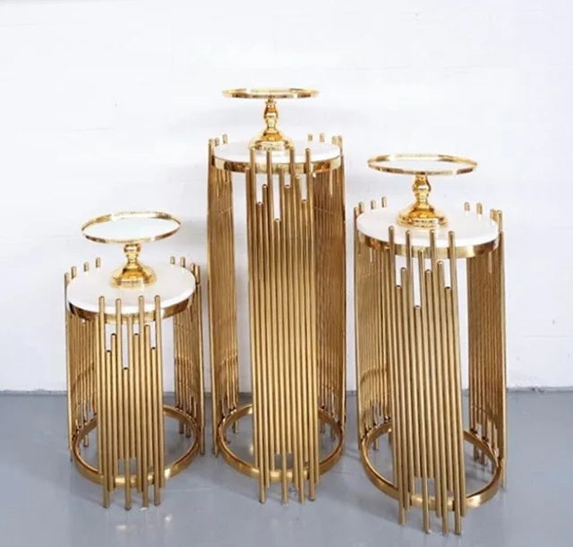 Luxury Stainless Steel Flower Stand for Wedding Cake Multi-Layer Indoor Floor-Standing for Living Room Balcony Carton Packing