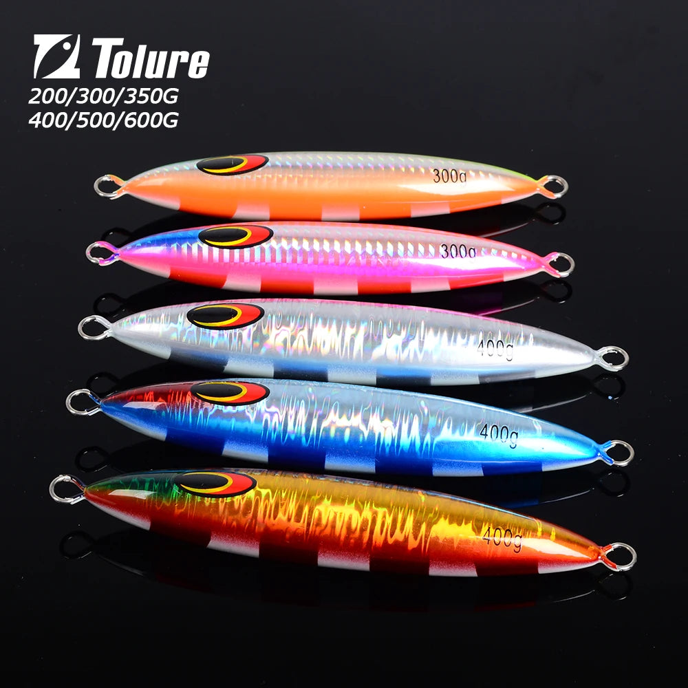 Tolure OEM200g-600g Saltwater Luminous Metal Jigging Lure for Marlin Lake & Stream Fishing