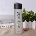 Best-Selling 16Oz Eco Friendly Colorful Frosted Blank Glass Sports Drinking Water Bottles with Plastic String Lid