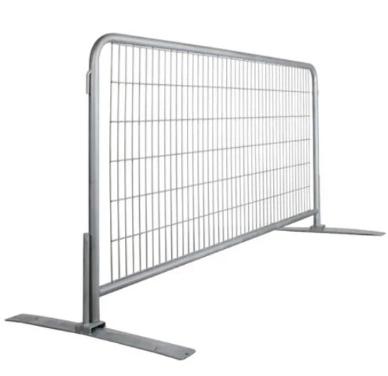 Hot Dipped Galvanized French Style Temporary Baricade Fence Welded Metal Powder Coated Easily Assembled Customizable Size Crowd