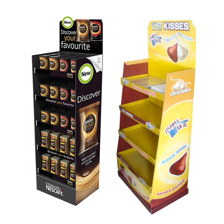 Supermarket Promotion Free Standing Customized Corrugated Cardboard Floor Toys Display Stand YIZE FD1044-5 4C CMYK Offset