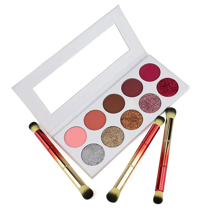 Wholesale Customizable Eye Shadow Pallette square Acrylic Hologram Makeup Eyeshadow High Pigmented Eyeshadow Palette No logo