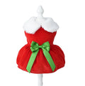 Wholesale Stocked Female Red Christmas Dress Fir Dogs