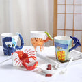 Factory Hot Sale Cheap Creative Bulk Animal Coffee Mugs Animal Shape Ceramic Porcelain Mug for Home Decoration MegaBDM