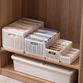 Custom Household Sorting Box Oxford Cloth Blankets Closets Clothing Foldable Organizer Bag Storage Box With Clear Window