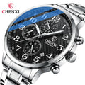 CHENXI  New Big Dial 947 Luxury Mens Watches Leather Business Waterproof Luminous Chronograph Quartz Watch Men Sport Wristwatch