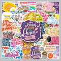 50PCS Factory Wholesale Encouraging Phrase Personality Inspirational English Sentences Sticker Headset Refrigerator Sticker