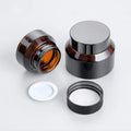 Hot Sale 15g 30g 50g Amber Glass Jar Round Skincare Cream Jar Packaging