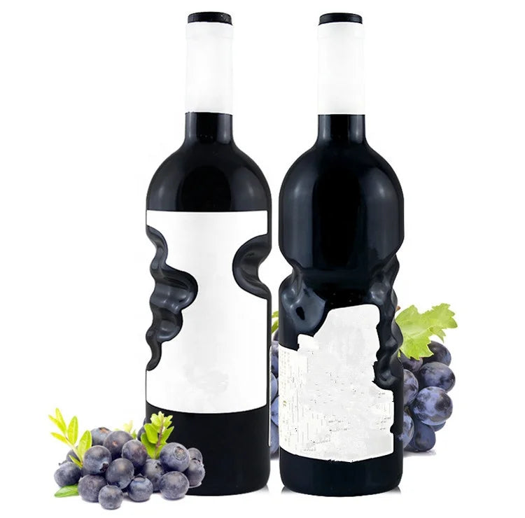 750ml Transparent Hand of God Angel Hand Glass Wine Bottle with Frost Surface for Red Wine Brandy Tequila Cork Top