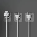 Creative Waterproof PVC Socket Holder Punch-free Power Plug Hook for Kitchen Wardrobe Jewelry Adhesive Home Wire Organizer