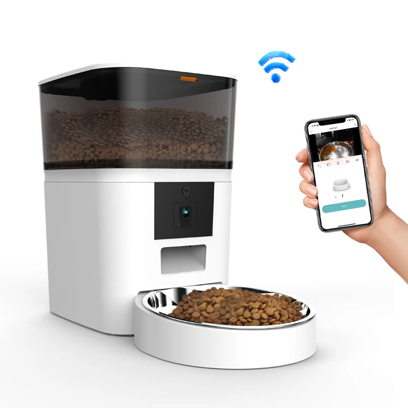 App Control Automatic Dog Feeder With Camera Tuya Smart Wifi Auto Cat Dog Food Dispenser Automatic Pet Feeder for Cat