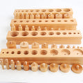 Preschool Montessori Sensory Toy Knobbed Cylinder Blocks Wooden Teaching Aid Model Toy Inspired by Montessori Method