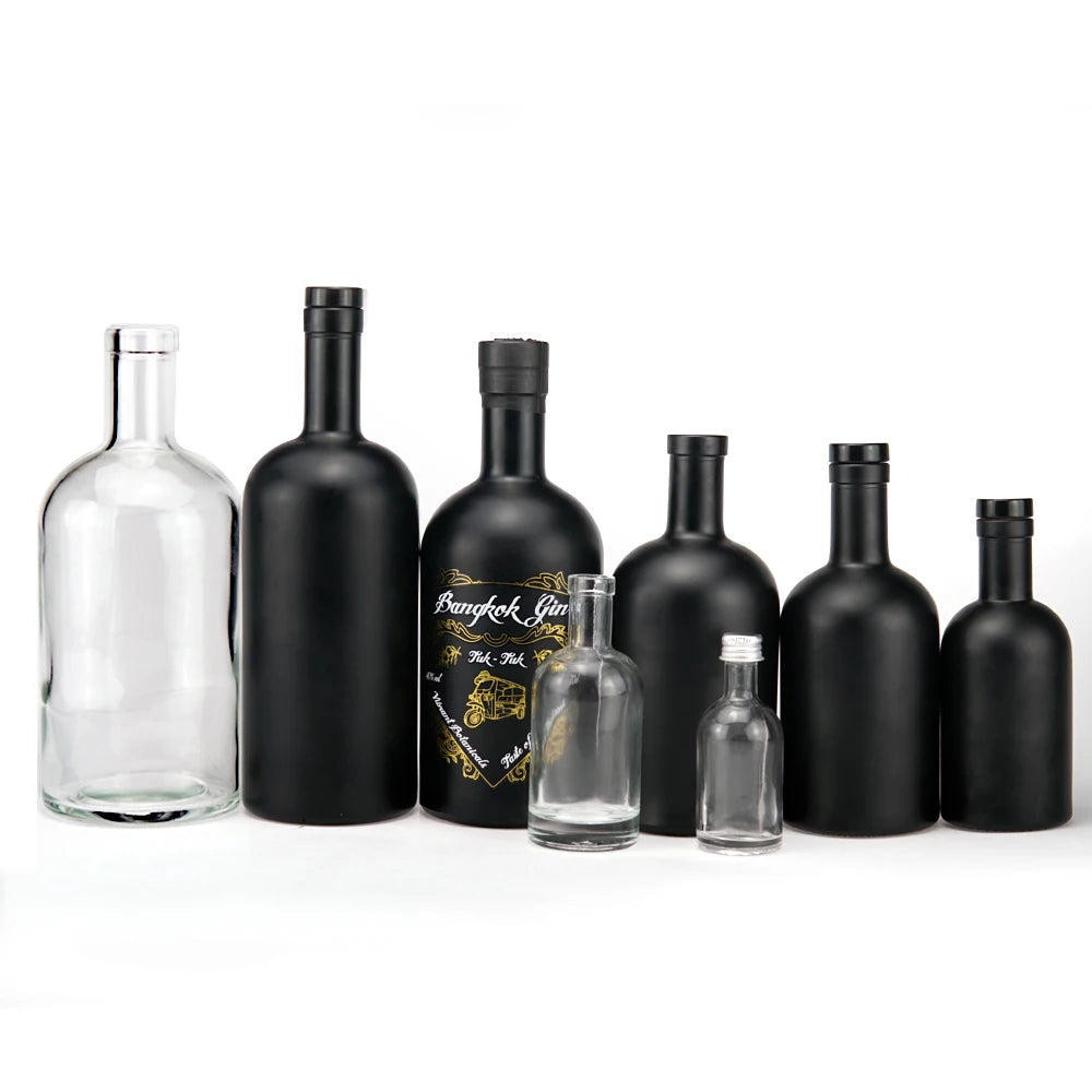 Clear Glass Bottle 700ml/750ml for Spirits Whisky Vodka Brandy Tequila with Cork