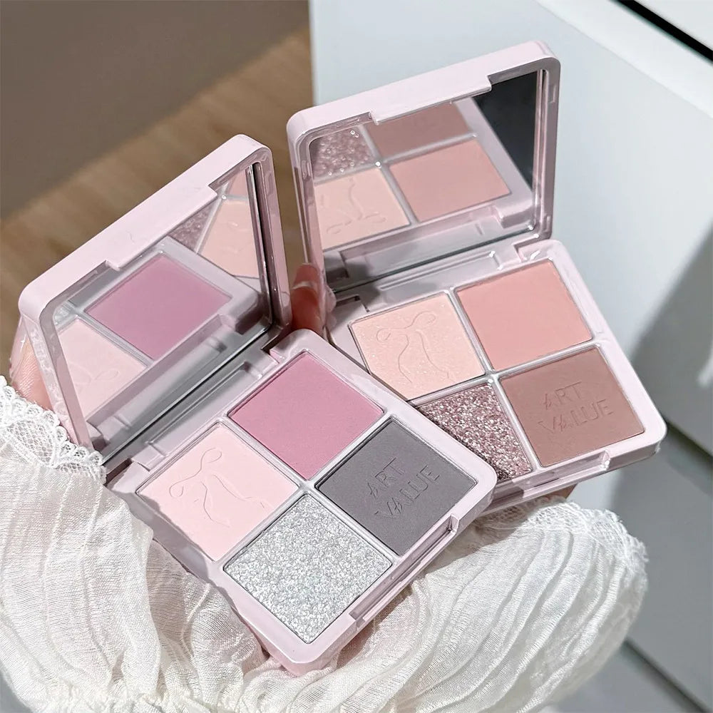 Wholesale Eye Shadows Four-Color Matte Eyeshadow Palette Sweatproof Brightening Contouring Palette