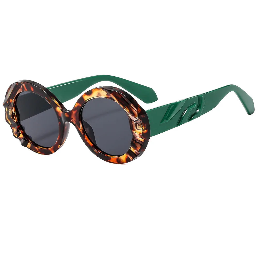 Fashion Stylish Hip Hop Vintage Retro Women Sunglasses Trending New 2024 Round Sunglasses for Men Women