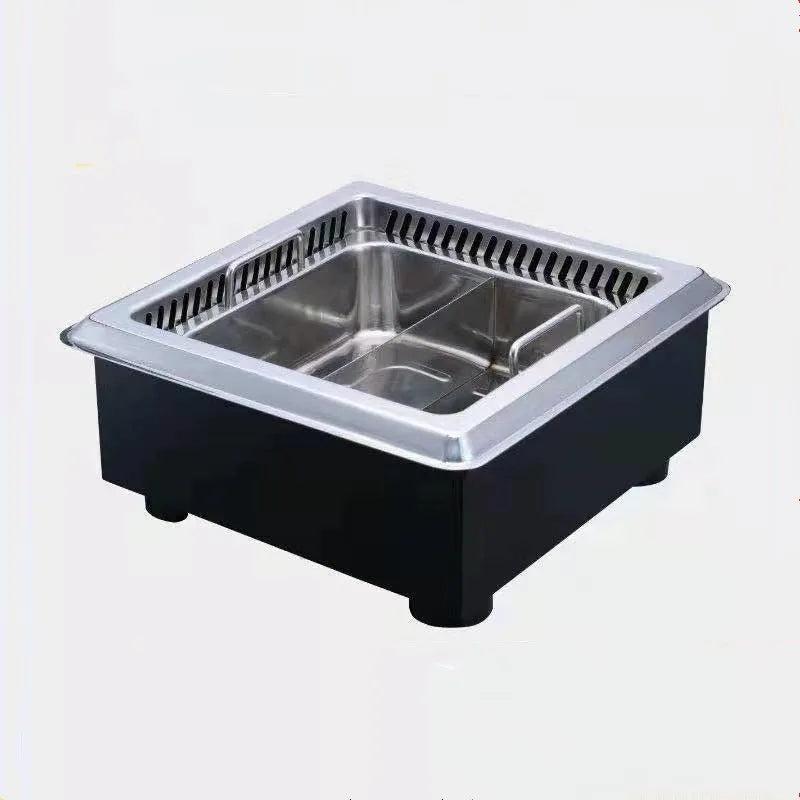 MODI Commercial Electric Smokeless Metal Chafing Dish Hot Pot Table for Restaurant Use for Induction Cooker for Soup Stock Pots MegaBDM