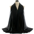 Women's Solid Color Pearl Chiffon Tudung Scarf Fashion Thin Long Shawl 70*180 for Spring Wholesale