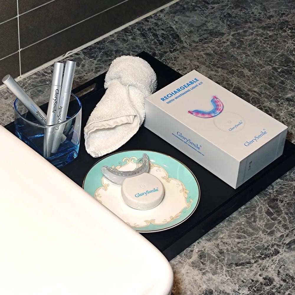 Dental  Non Peroxide Teeth Whitening Kit Whitening 3 Gel Set Tray Tooth Color Chart Dental Care Beautiful Teeth