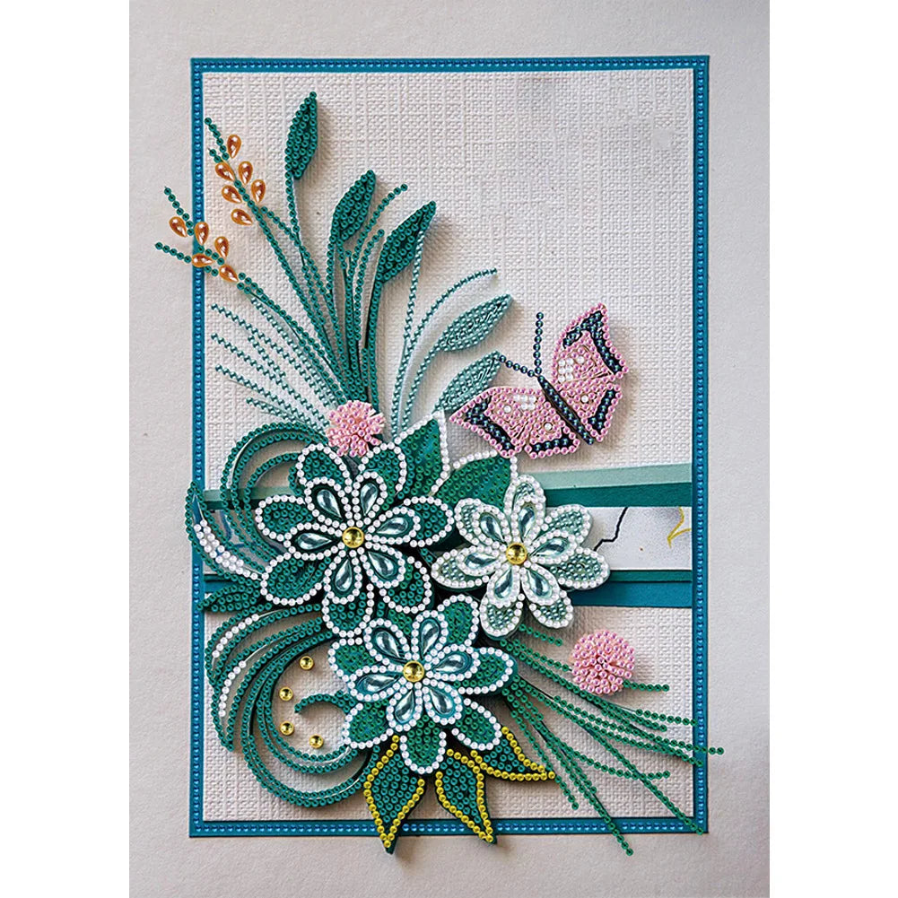 New 5D Special-shaped Diamond Painting Half Diamond DIY Flower 40X30CM Cross Stitch Decorative Painting Home Decoration Crafts