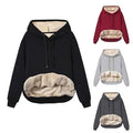 Fitspi Hot Winter Womens Clothing Warm Fleece Pocket Hooded Sweatshirt Coat Hoodie Pullover European American