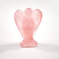 Huiying Wholesale Price Hand Carved Natural Crystal Gemstone rose quartz angels