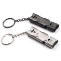 Emergency Whistle Safety Survival Whistles with Keychain High Pitch Double Tubes for Outdoor Hiking Camping