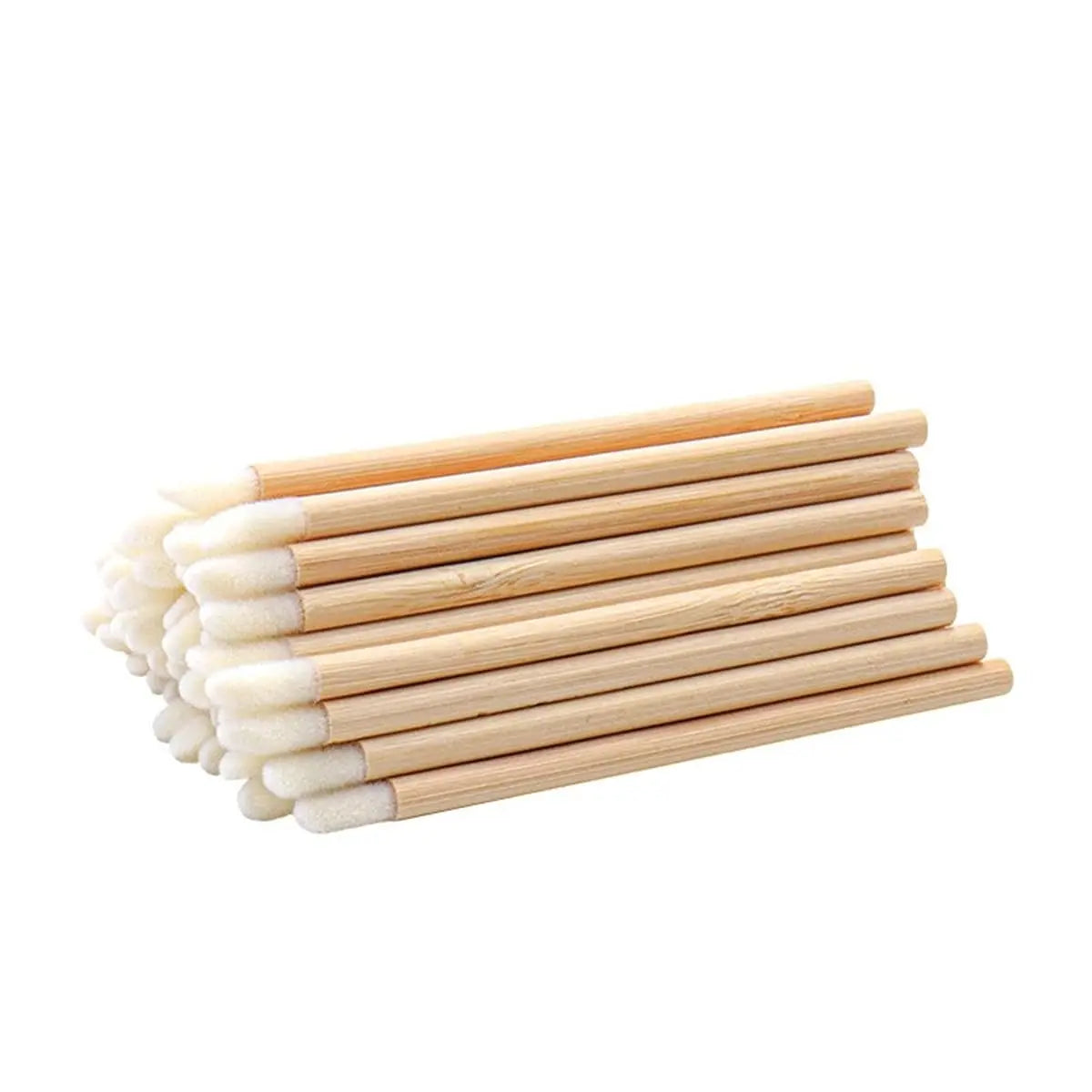 Disposable Lip Brushes Premium Lipstick Applicator Wands Bamboo Handle Makeup Tool Kits