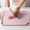 Custom Logo Wheat Straw Plastic Chopping Board Kitchen Eco Plastic Wheat Straw Chopping Cutting Board with Hanging Holes