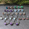 Factory Supplier Oval Cabochon Purple Quartz Natural Gemstone Healing Crystal Fashion Jewelry Silver Plated Charoite Ring Gifts