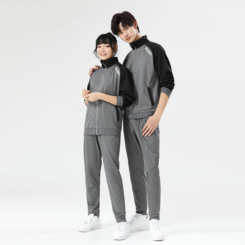 Hot Selling Breathable Casual Winter Training Sweatsuits Set Custom Unisex Tracksuit Logo Front Jogging Suits Men Quick Dry