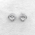 Sterling Silver 5*5mm Semi Mount Stud Earrings Empty Support Blank Claws Setting S925 Base Without Center Stone for DIY Inlay