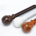 Solid Wood Grain Aluminum Alloy Roman Rod Double Track Perforated Open Rail Wall Assembly Curtain Rod for Bar Mitzvah Mid