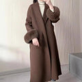 Boutique Wholesale 2024 Winter New Fashionable Retro Double-sided Wool Thick Temperament Long Women's Jacket