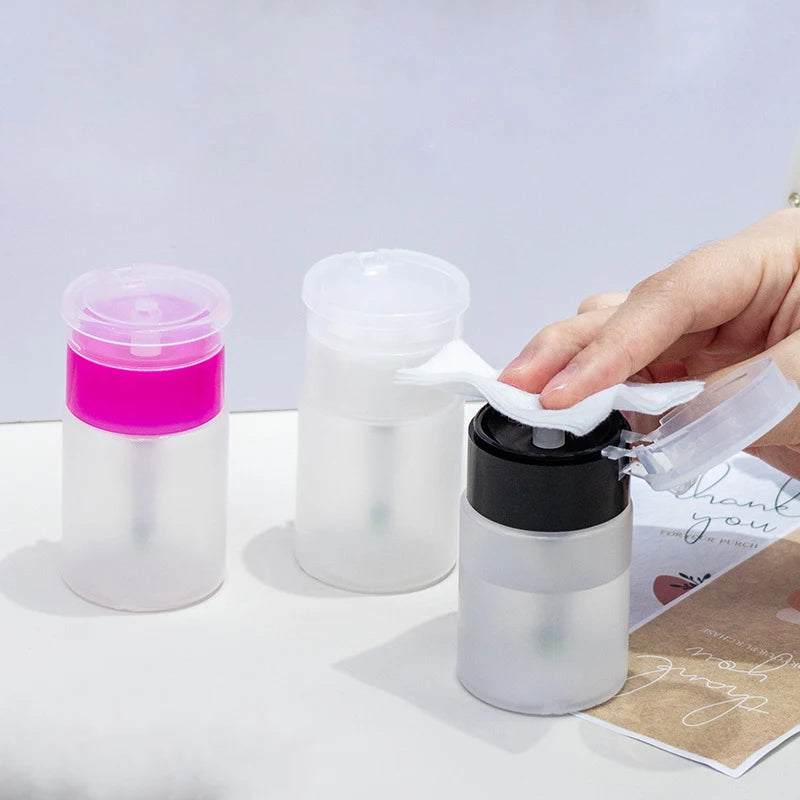 Best Selling Professional Mini Solid 60ml Empty Pump Dispenser Clear Nail Polish Makeup Remover Bottle Container