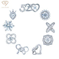 Wholesale Price 925 Sterling Silver Rhodium Plated Trendy Style Unisex Moissanite Stud Earrings with GRA Certificate for Gifts