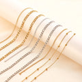 High Quality Gold Filled Figaro Stainless Steel Figaro Chain Necklace Titanium Steel Gold Filled Figaro Chain Necklace