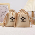 Custom Logo Small Satin Dust Pouch Gift Packaging Hair Wig Large Silk Bag Satin Drawstring Bag Custom Satin Bags With Logo