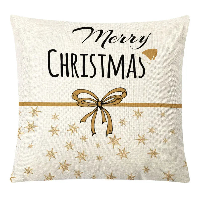 Amity Printed Polyester Throw Pillow Case Christmas Blessings Cushion Covers for Home Decor and Hotel Use Wholesale