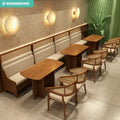 Modern 4 People Seat Table and Chair Combination Coffee Leisure Bar Restaurant Outdoor Home Leisure Wooden Table Chair Set