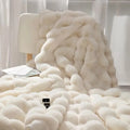 Luxury Skin- Friendly Faux Fur Weighted Warm Cozy Tuscan Blanket Home Sofa Bed Room Fluffy Throw Blanket for Winter